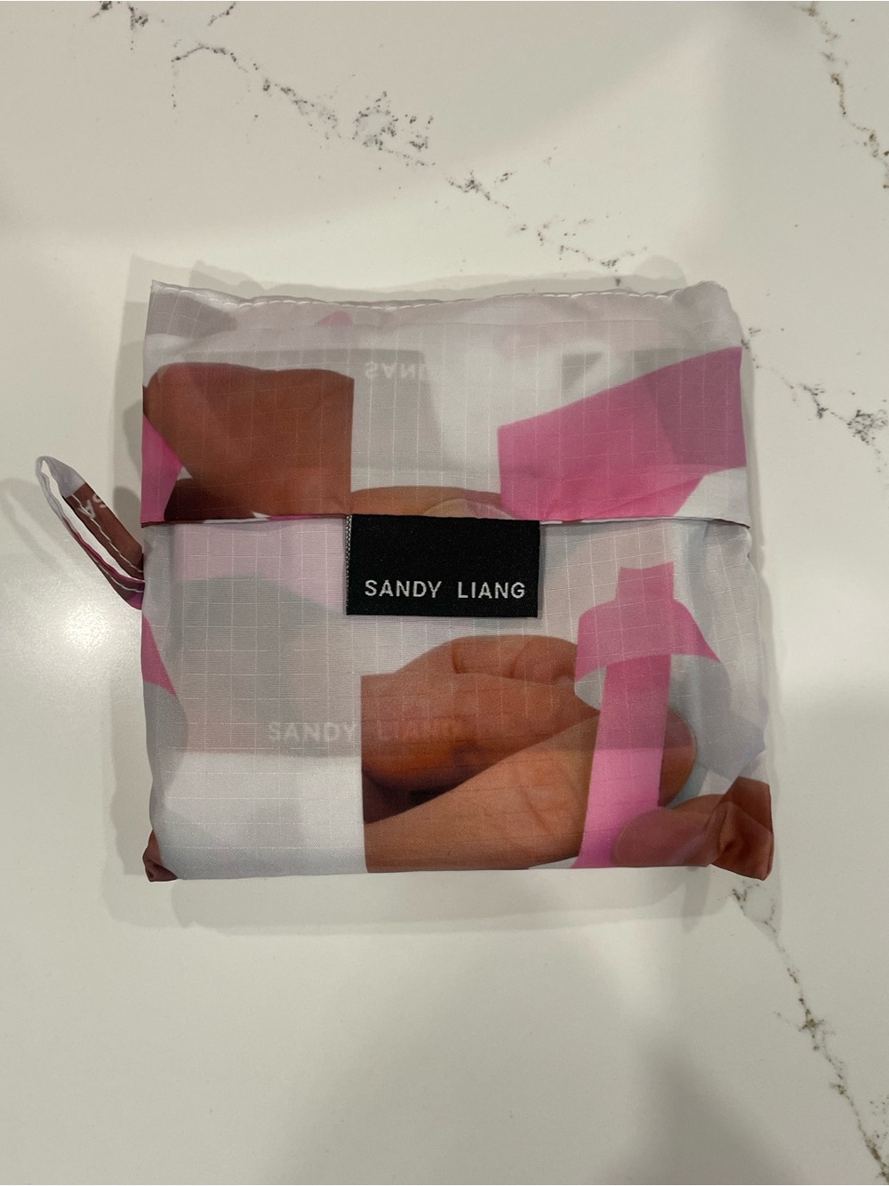 Sandy Liang X Baggu Origami Star Pink Foldable Tote Bag